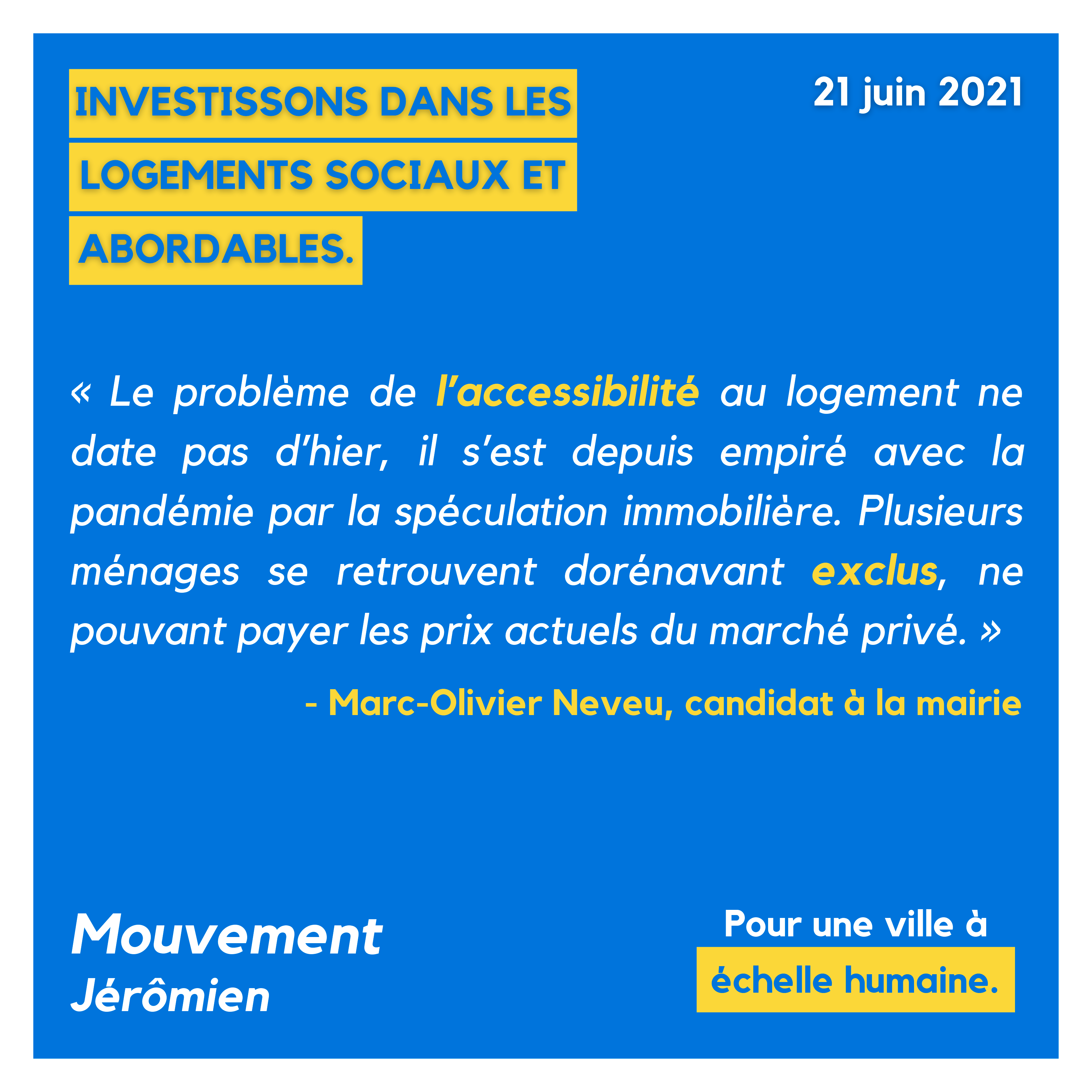 Le Mouvement Jérômien agira pour les ménages jérômiens Le Mouvement Jérômien agira pour les ménages jérômiens